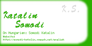 katalin somodi business card